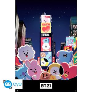 BT21: Times Square Poster (91.5x61cm) Preorder