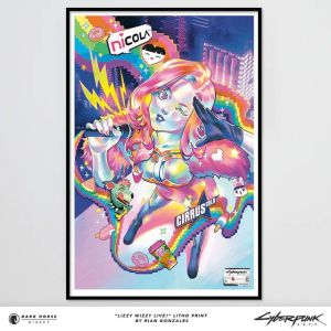Cyberpunk 2077 : Lizzy Wizzy en direct ! Tirage d'art Edition Limitée (60 x 90 cm) Précommande