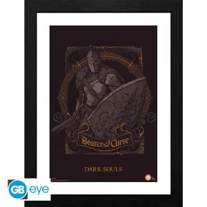 Dark Souls : "Porteur de la malédiction" Impression encadrée (30x40cm) Précommande