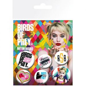 DC Comics : Pack de badges Mix Harley Quinn Birds of Prey