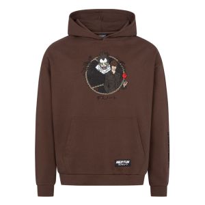 Death Note: Brown Graphic Hooded Sweater