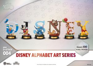 Disney: 100 Years of Wonder - Disney Alphabet Art Mini Diorama Stage Statues (6-pack, 10cm) Preorder