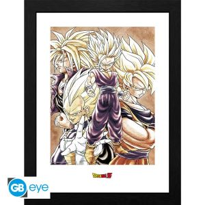 Dragon Ball: "Super Saiyans" ingelijste print (30x40cm) Voorbestelling