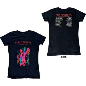 Foo Fighters: Wasting Light 2011 European Tour (Back Print) - Ladies Black T-Shirt