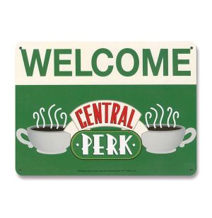 Vrienden: Central Perk Welkom Tin Bord (15x21cm)