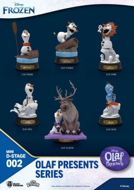 La Reine des Neiges : Olaf présente des mini statues de scène diorama, pack de 6 (12 cm) en précommande