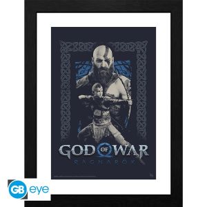 God of War : Impression encadrée « Kratos et Atreus » (30x40 cm) Précommande