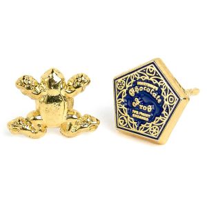 Harry Potter: Chocolate Frog Earrings & Box (Gold plated) Preorder