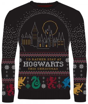 Harry Potter: I'd Rather Stay at Hogwarts Christmas Jumper