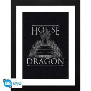Casa del Dragón: Impresión enmarcada "Trono de Hierro" (30x40cm) Reserva