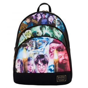 Loungefly Harry Potter: Trilogy Triple Pocket Mini Backpack