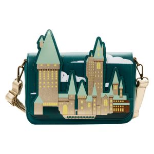 Harry Potter: Golden Hogwarts Loungefly Crossbody Bag w/Pouch