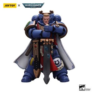 Warhammer 40,000 : Figurine JoyToy - Capitaine Primaris des Ultramarines avec épée énergétique et pistolet à plasma (échelle 1/18) Précommande