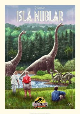 Jurassic Park: 30.º aniversario Edición limitada Isla Nublar Lámina artística