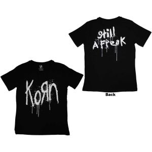 Korn: Still A Freak (Back Print) - Ladies Black T-Shirt