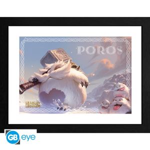 League Of Legends: "Poro" ingelijste print (30x40cm) vooraf bestellen