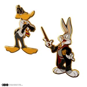 Looney Tunes: Bugs Bunny y el Pato Lucas en Hogwarts, paquete de 2 pines