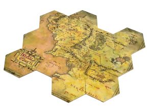 El Señor de los Anillos: Reserva de posavasos con mapas hexagonales de la Tierra Media