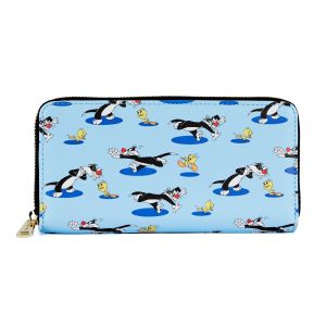 Loungefly Looney Tunes: Tweety & Sylvester All Over Print Zip Wallet Preorder