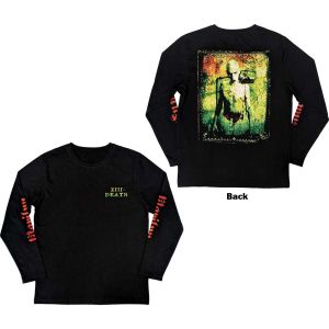 Marilyn Manson: Death (Back Print, Sleeve Print) - Black Long Sleeve T-Shirt