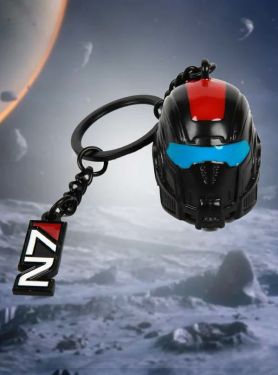 Mass Effect : Porte-clés en métal pour casque N7