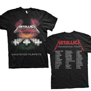 Metallica: Master of Puppets European Tour '86. (Back Print) - Black T-Shirt