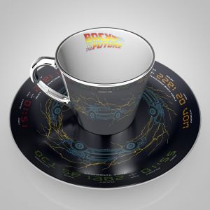 Back To The Future: Delorean Mirror Mug & Plate Set