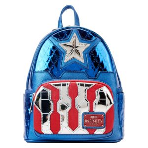 Loungefly Captain America: Marvel Shine Cosplay Mini Backpack