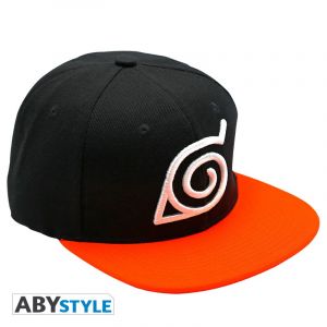 Naruto: Konoha Snapback Cap - Black & Orange Preorder