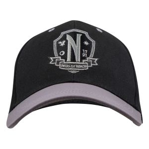 Nevermore Academy: Gorra con visera curvada del miércoles (negra) Reserva