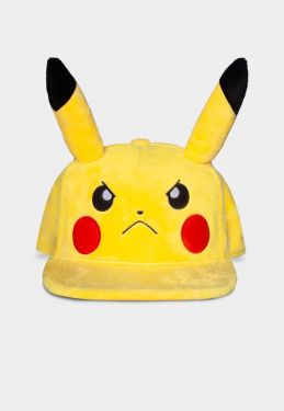 Pokémon: Gorro de peluche Pikachu enojado