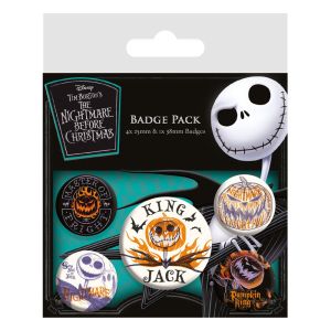 Nightmare before Christmas: Colourful Shadows Pin-Back Buttons 5-Pack Preorder