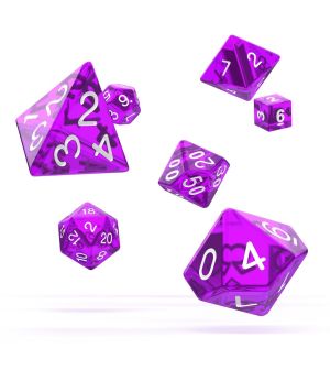 Oakie Doakie Dice: RPG Set Translucent - Purple (7) Preorder
