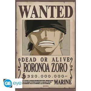 One Piece : Wanted Zoro nouvelle affiche (91.5x61cm) Précommande