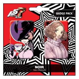 Persona 5 Royal: Noir / Haru Okumura Pin Badges 2-Pack Preorder