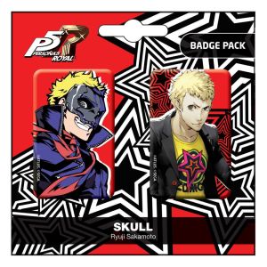 Persona 5 Royal: Skull / Ryui Sakamoto Pin Badges 2-Pack Preorder