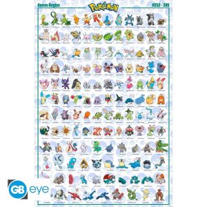 Pokemon: Hoenn Pokemon Engelse poster (91.5x61cm) Voorbestelling
