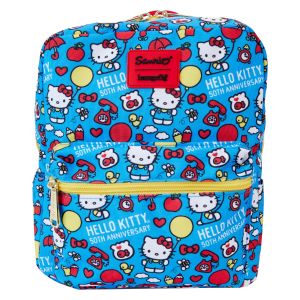 Loungefly: Hello Kitty 50th Anniversary Classic AOP Nylon Square Mini Backpack