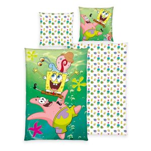 Spongebob Squarepants: dekbedset (135 cm x 200 cm / 80 cm x 80 cm) vooraf bestellen