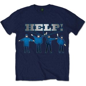 Los Beatles: ¡Ayuda! - Camiseta azul atardecer