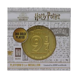 Harry Potter: 24K Gold Plated Limited Edition Platform 9 3/4 Medallion