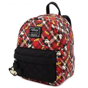 Loungefly Mickey Mouse: Red Plaid Mini Backpack