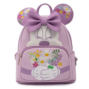 Loungefly Minnie Mouse: Holding Flowers Mini Backpack