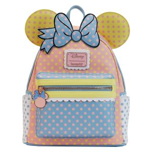 Disney: Minnie Pastel Color Block Dots Loungefly Mini Backpack
