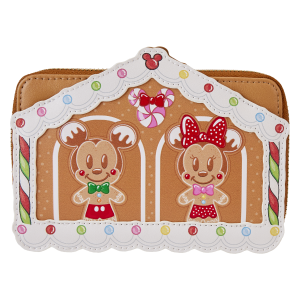 Loungefly Disney: Mickey and Friends Gingerbread House Zip Around Wallet