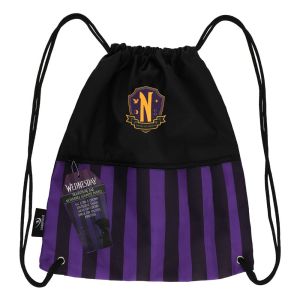 Wednesday: Nevermore Academy Drawstring Bag (Purple) Preorder