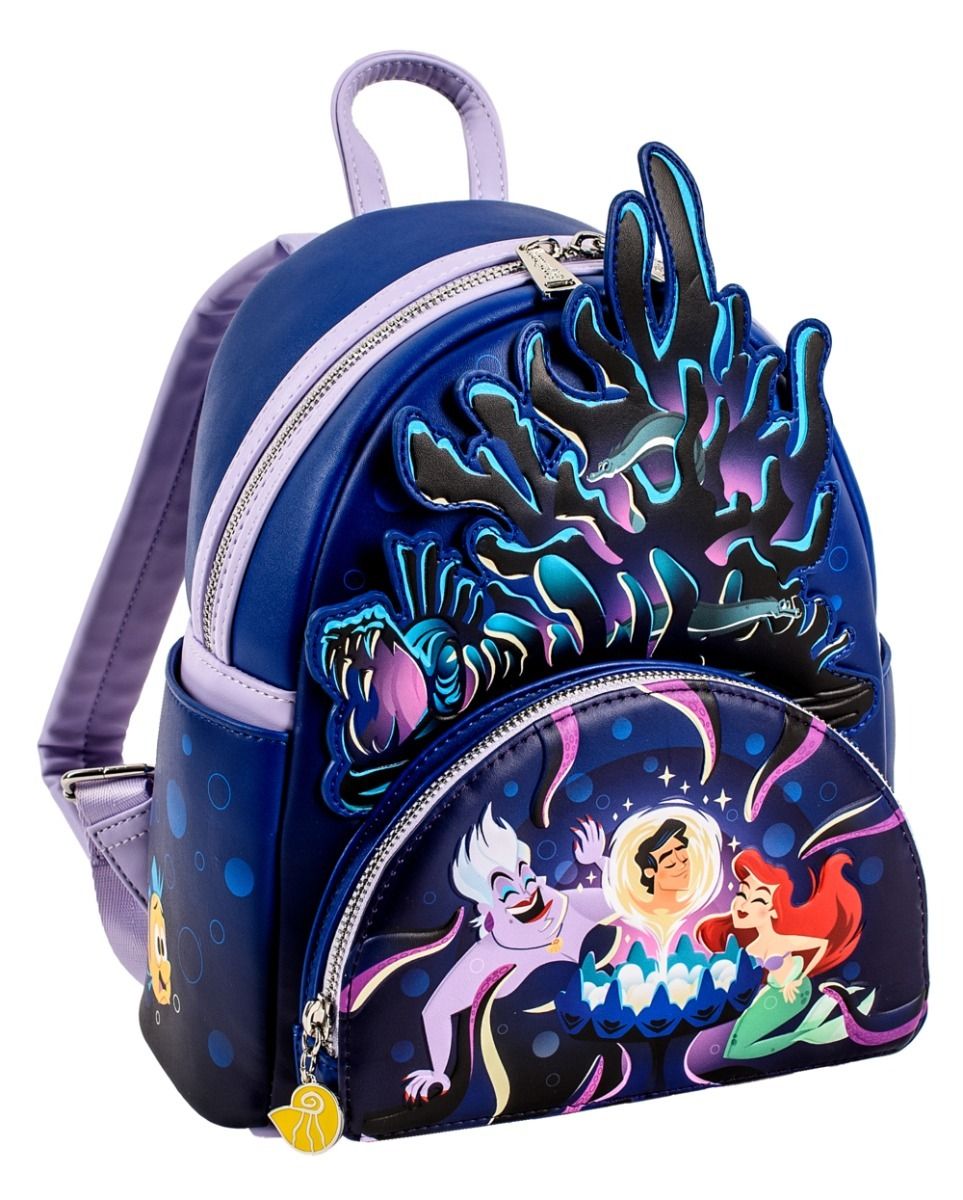 Loungefly X LASR Exclusive Disney Little Mermaid Ursula & Vanessa  Lenticular Mini Backpack - Fashion Cosplay Disneybound Cute Backpacks