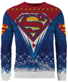Superman 'Bad Guys Get Coal' Christmas Jumper / Ugly Sweater