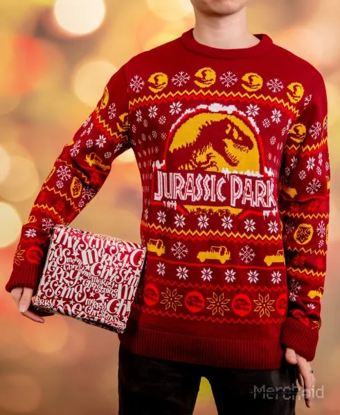 Til ære for faktum Numerisk Buy the Jurassic Park Red Ugly Christmas Sweater (Free Shipping) - Merchoid