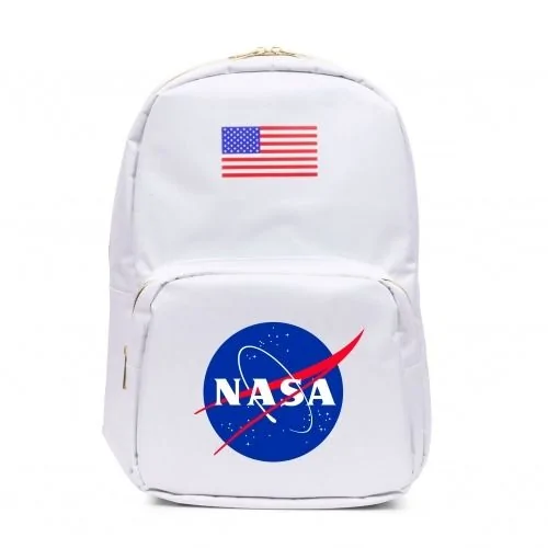 School Bag Rucksack National Aeronautics Space Fan NASA Embroidered Backpack 